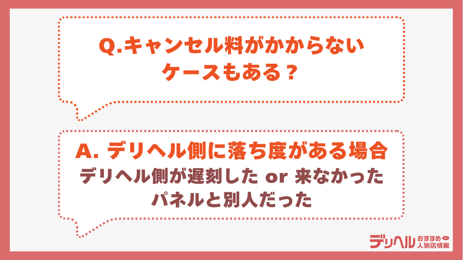 キャンセル料がかからないケースもある｜デリヘルおすすめ人気店情報